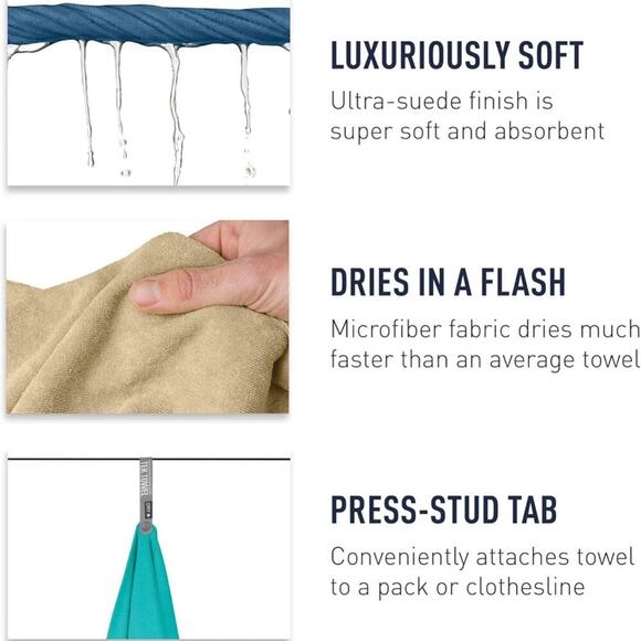 Extra Large Microfiber Bathroom Towel 30" x 60" Soft, Absorbent, Quick Dry - Picture 3 of 8